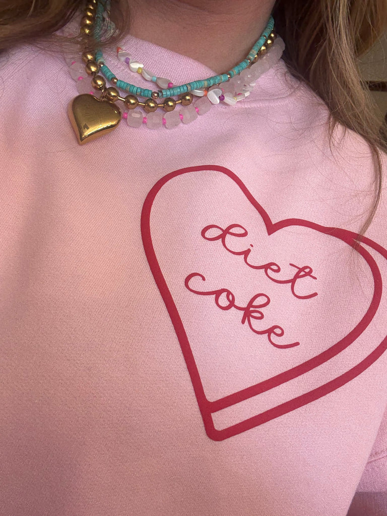 Script Font CUSTOM Word Candy Heart Sweatshirt // Adult Sizing