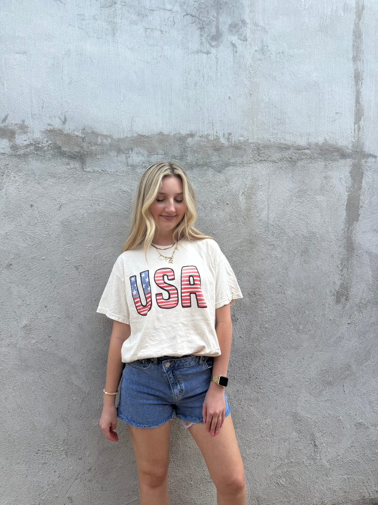 The USA Thrifted Style Tee