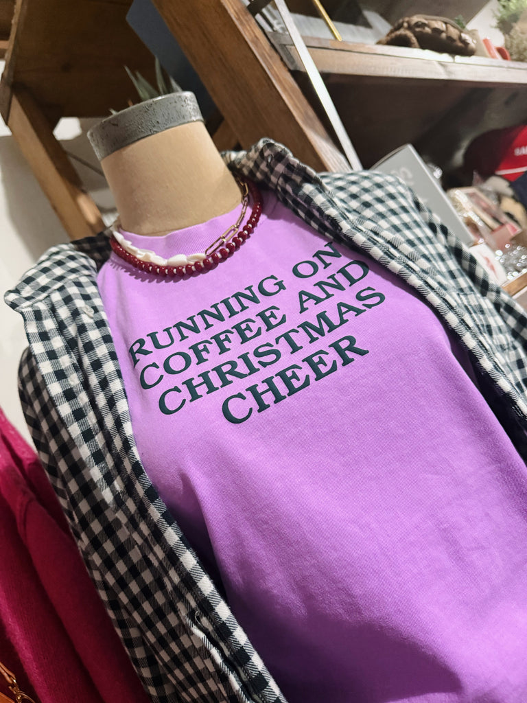 Running on ____ and Christmas Cheer Tee <CUSTOMIZABLE!>
