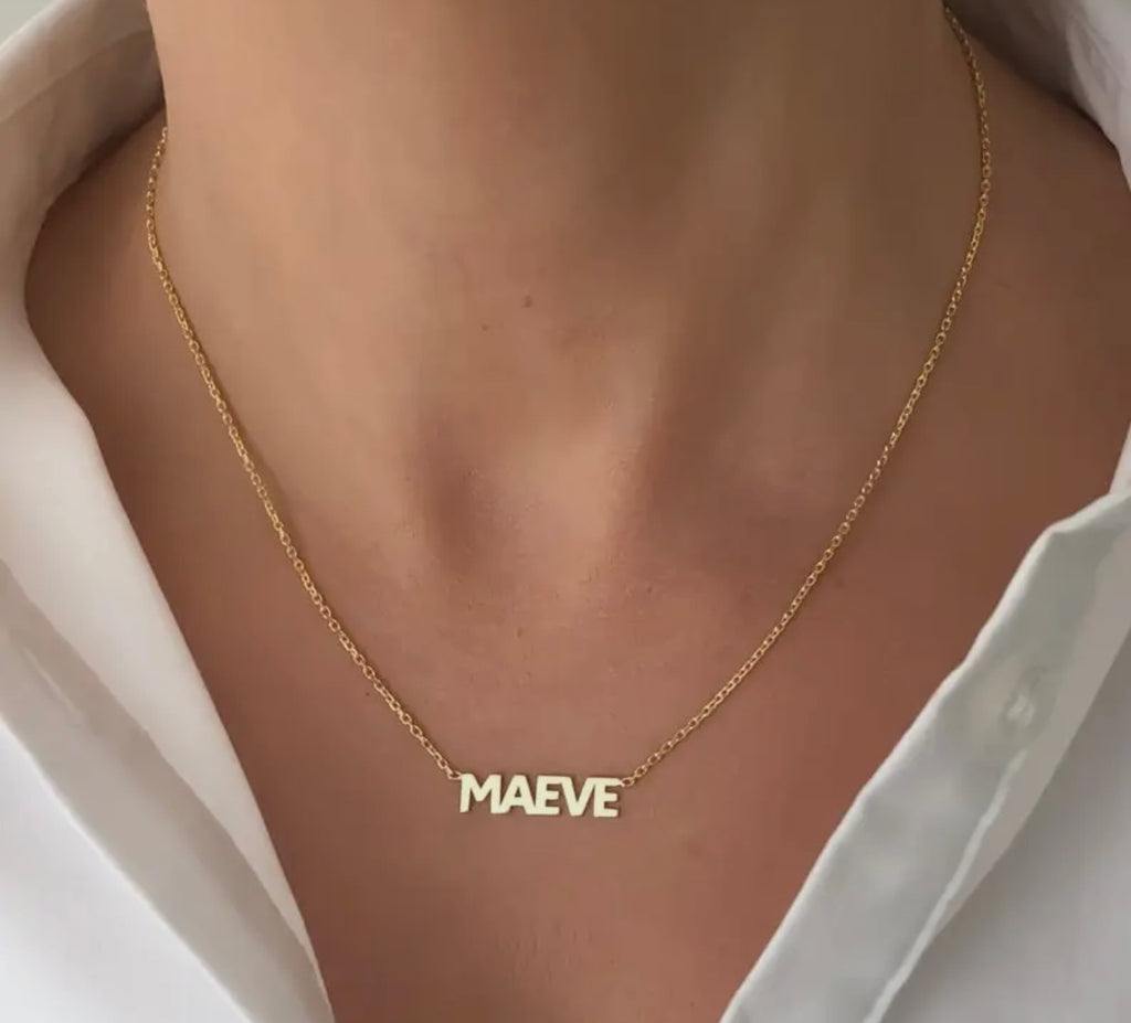The Block Custom Name Necklace