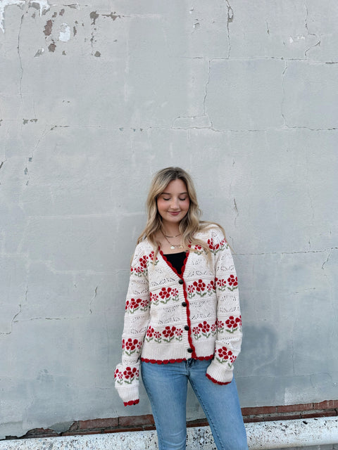 The Ella Cardigan / White