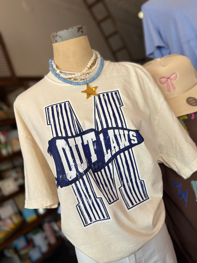 Big M Stripe Pennant Tee // Youth