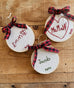 Hand Stitched Handwriting Ornament