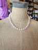 Pale Pink Round Beaded Necklace