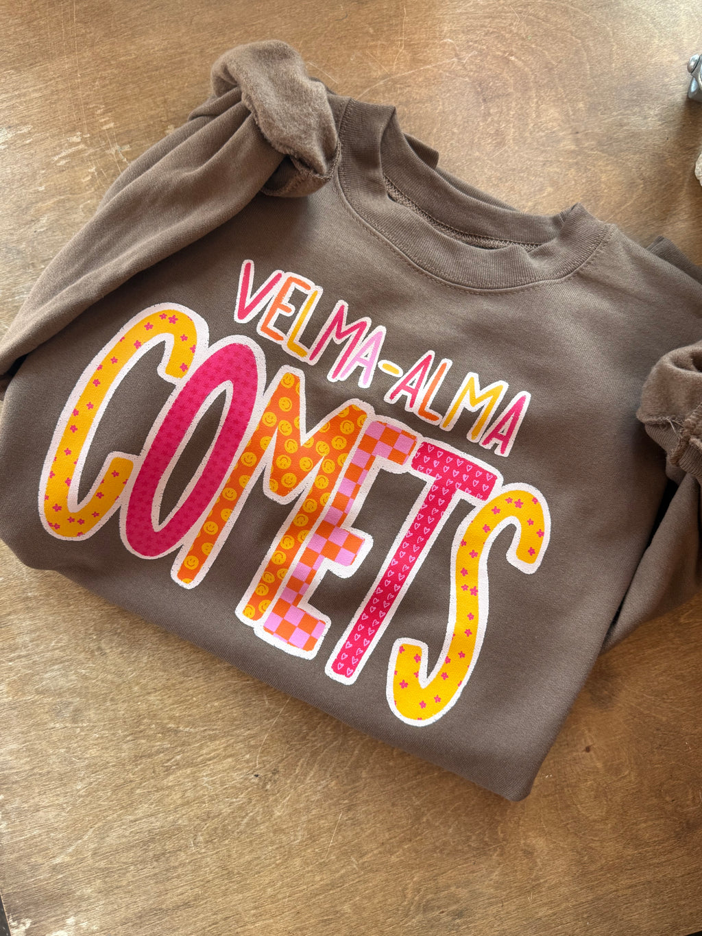 VA Doodle Design // Brown Sweatshirt