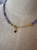 Shades of Purple Beaded Necklace with MOP Heart Charm