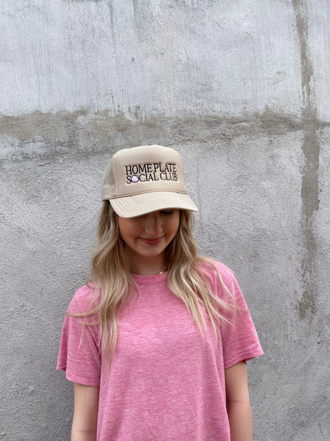 Home Plate Social Club Trucker Hat / Tan