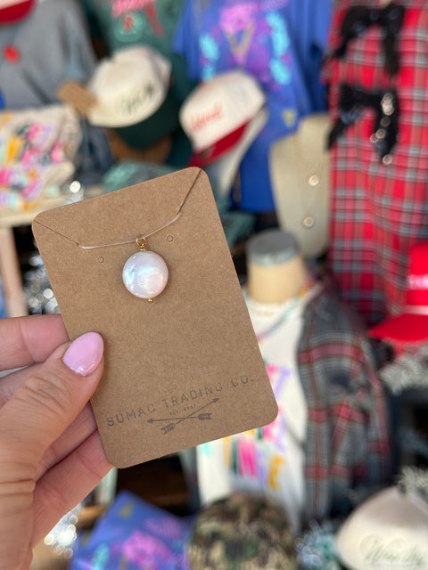 Coin Pearl Charm