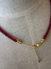Deep Red Beaded Necklace