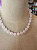 Pale Pink Round Beaded Necklace