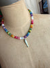 Colorful Beaded Necklace with Fish Charm
