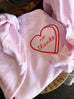 Script Font CUSTOM Word Candy Heart Sweatshirt // Adult Sizing