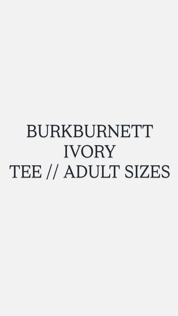 Burkburnett Doodle Tee // Ivory Adult Sizes