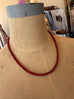 Deep Red Beaded Necklace