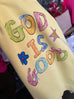 The God is Good Doodle Sweatshirt / Yellow Adult