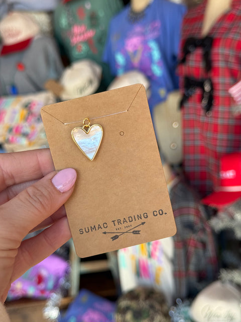 Mother of Pearl Heart Charm
