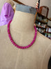 Raspberry Colored Beaded Necklace