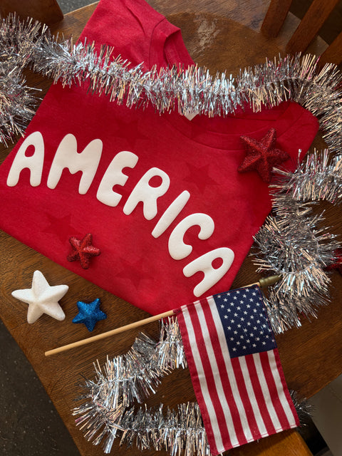 America Puff Star Tee