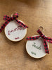 Hand Stitched Handwriting Ornament