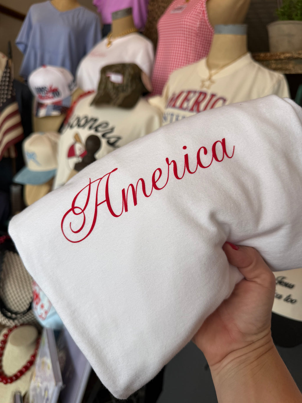 America Puff Print Tee
