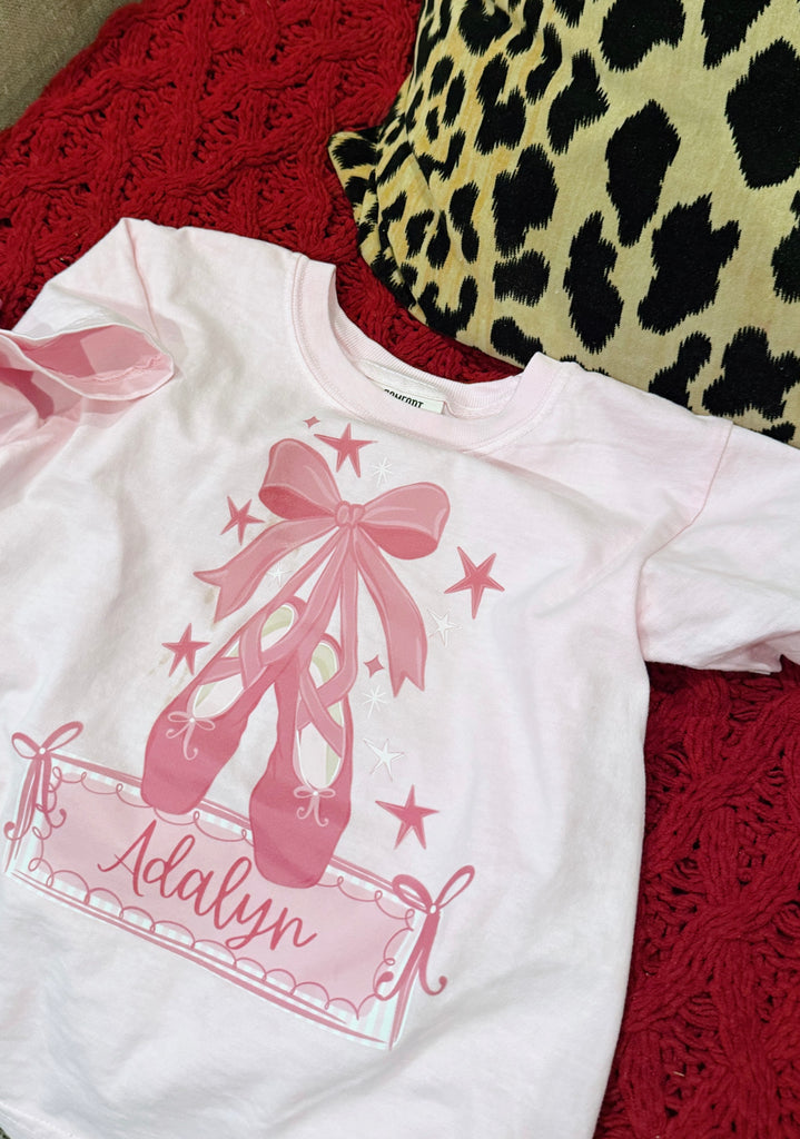 Ballet + Name Tee // toddler + youth sizes