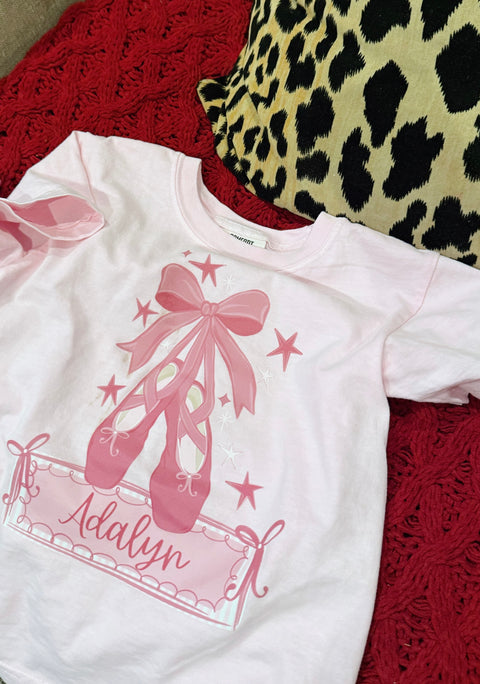 Ballet + Name Tee // toddler + youth sizes