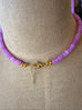 Neon Violet Beaded Necklace