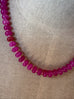 Raspberry Colored Beaded Necklace