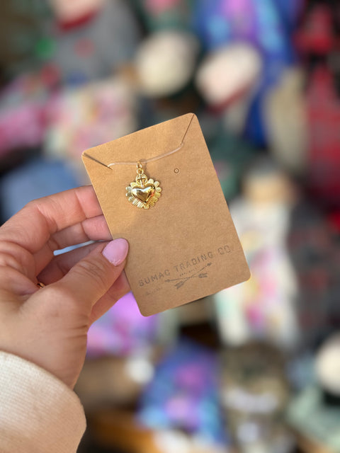 Heart Charm with Cross