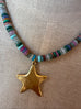 Multicolored Beaded Necklace with Small Star Charm