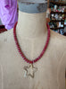 Beaded Necklace with Open Star Charm