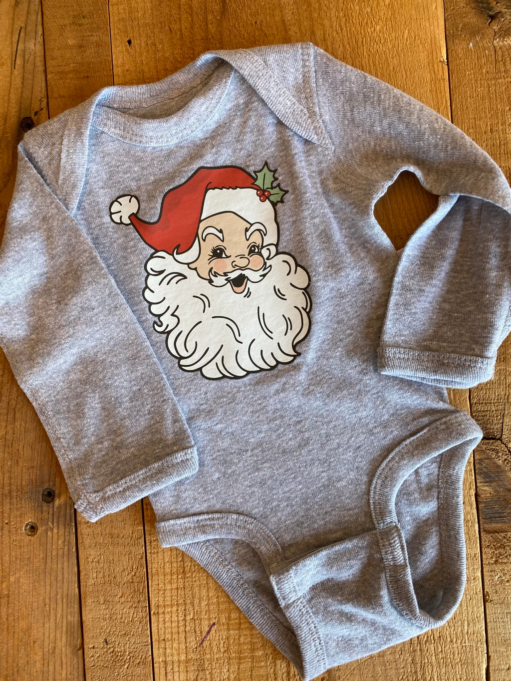 Retro Santa Long Sleeve Bodysuit