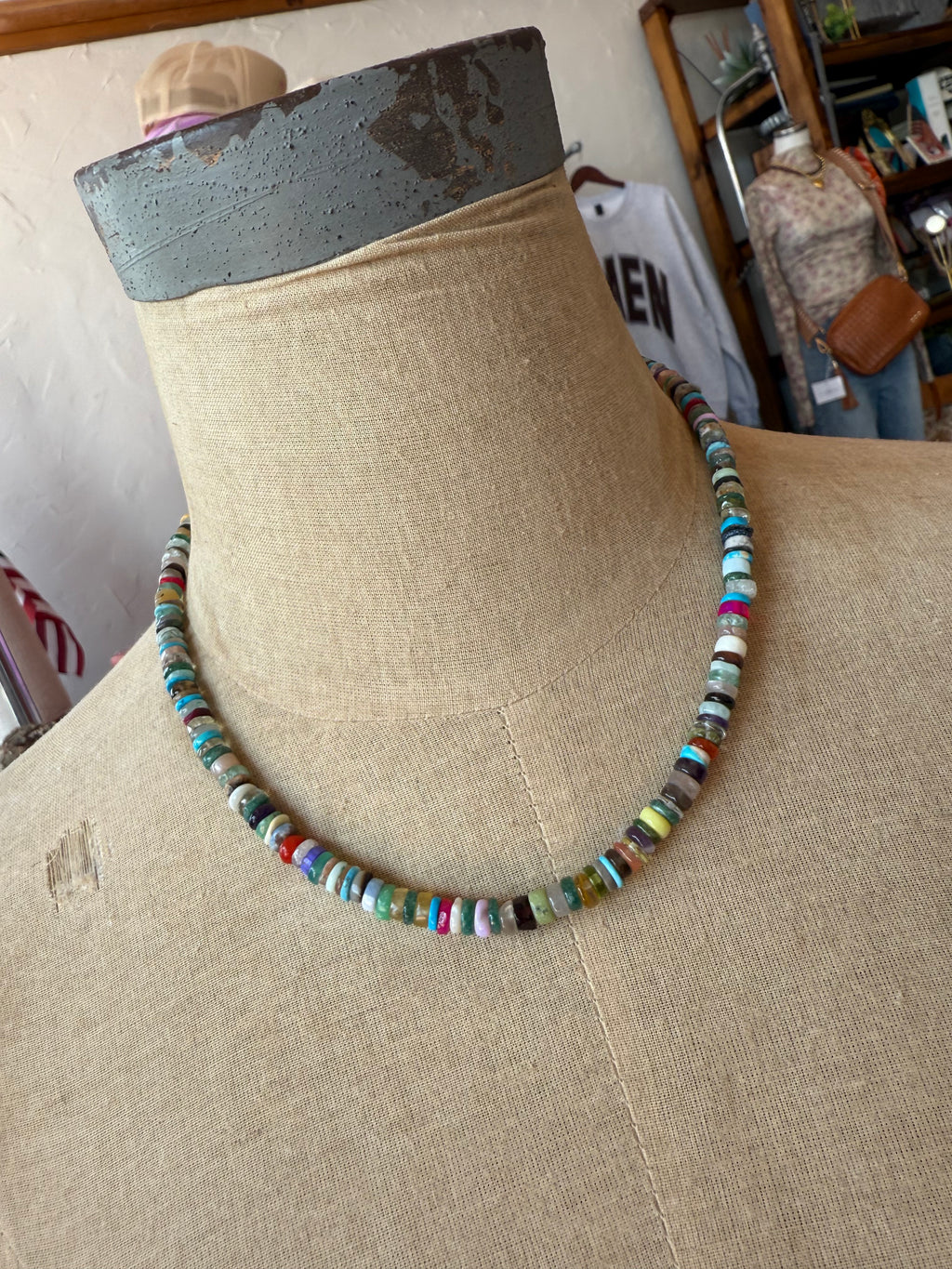 Raw Cut Colorful Beaded Necklace