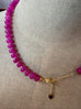 Raspberry Colored Beaded Necklace