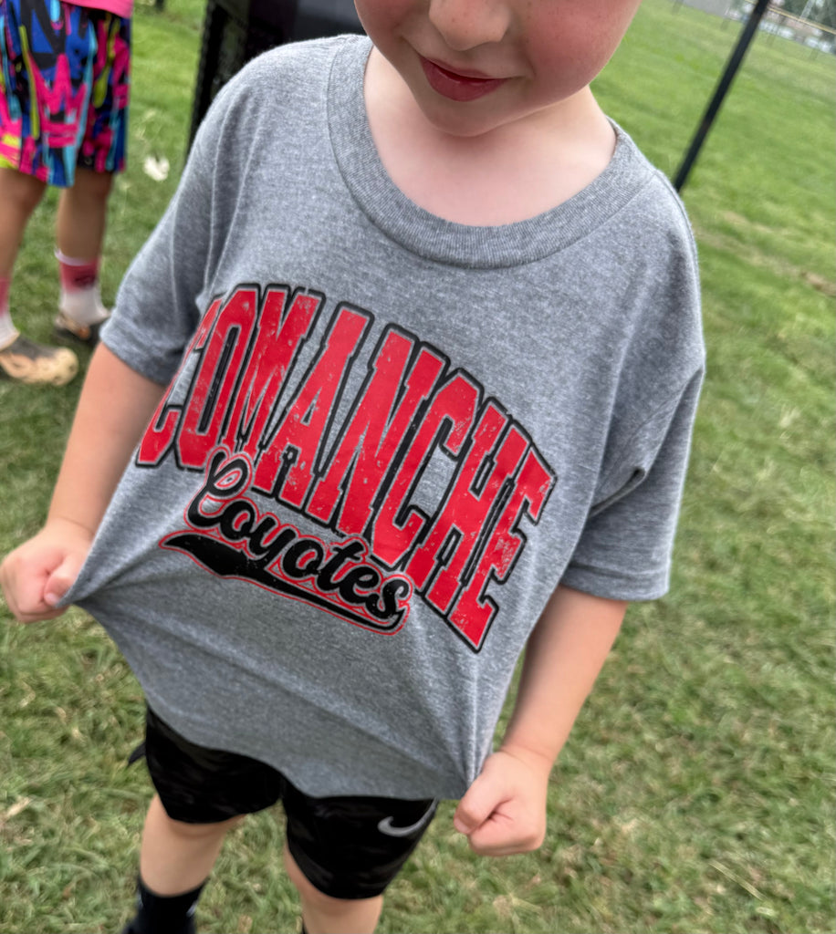 Team Gear // Comanche Coyotes (toddler/youth athletic gray)
