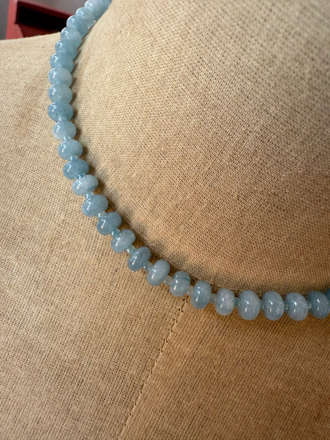 Pale Blue Beaded Necklace