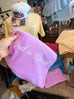 Neon Violet God is Good Script Tee