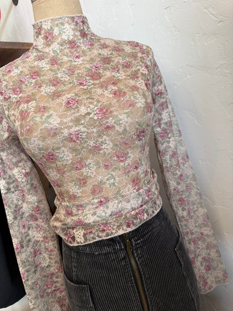 The Lace Top / Light Floral