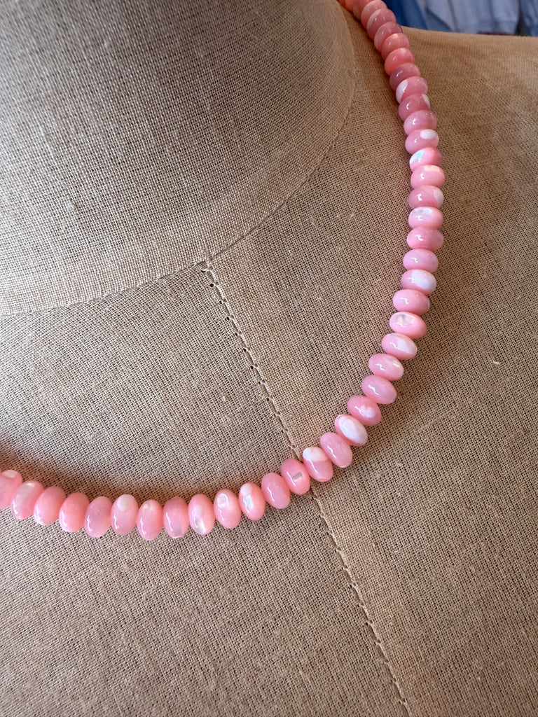 Pink Mother of Pearl Beaded Necklace