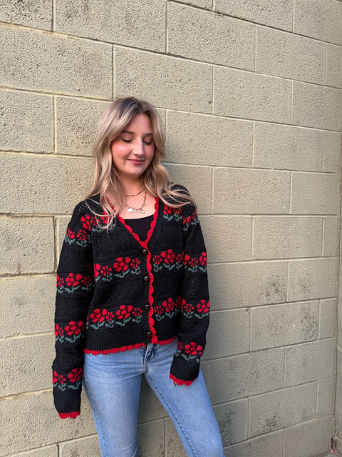 The Ella Cardigan / Black