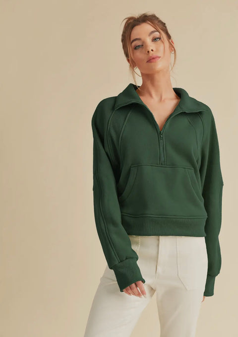 The Logan Pullover / Forest Green