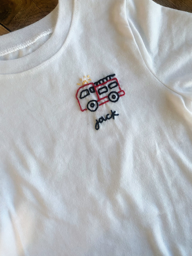 The Fire Truck Hand Stitched Tee