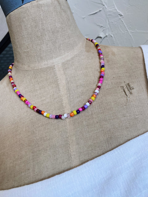 Hand Beaded Multi-Color Necklace