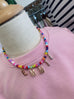 Beaded Necklace with Letter Charms // CUSTOM!