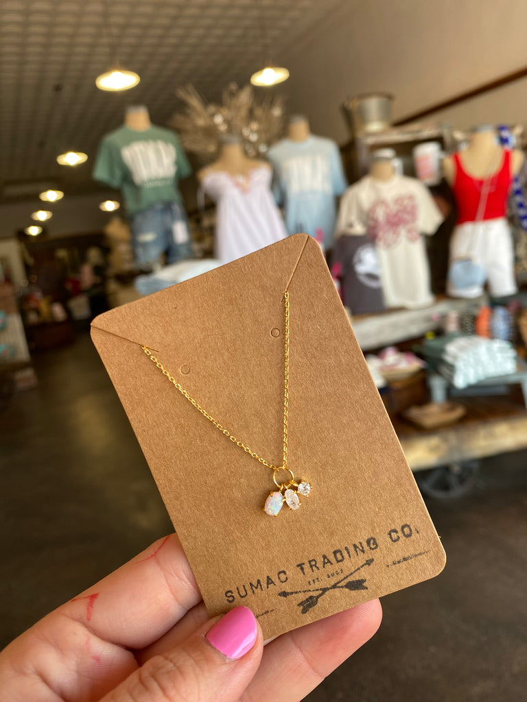 Three Stone Necklace