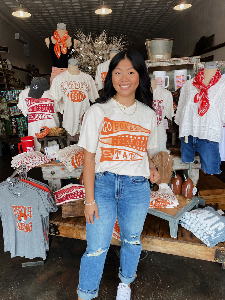 OSU Pennant Thrifted Style Tee