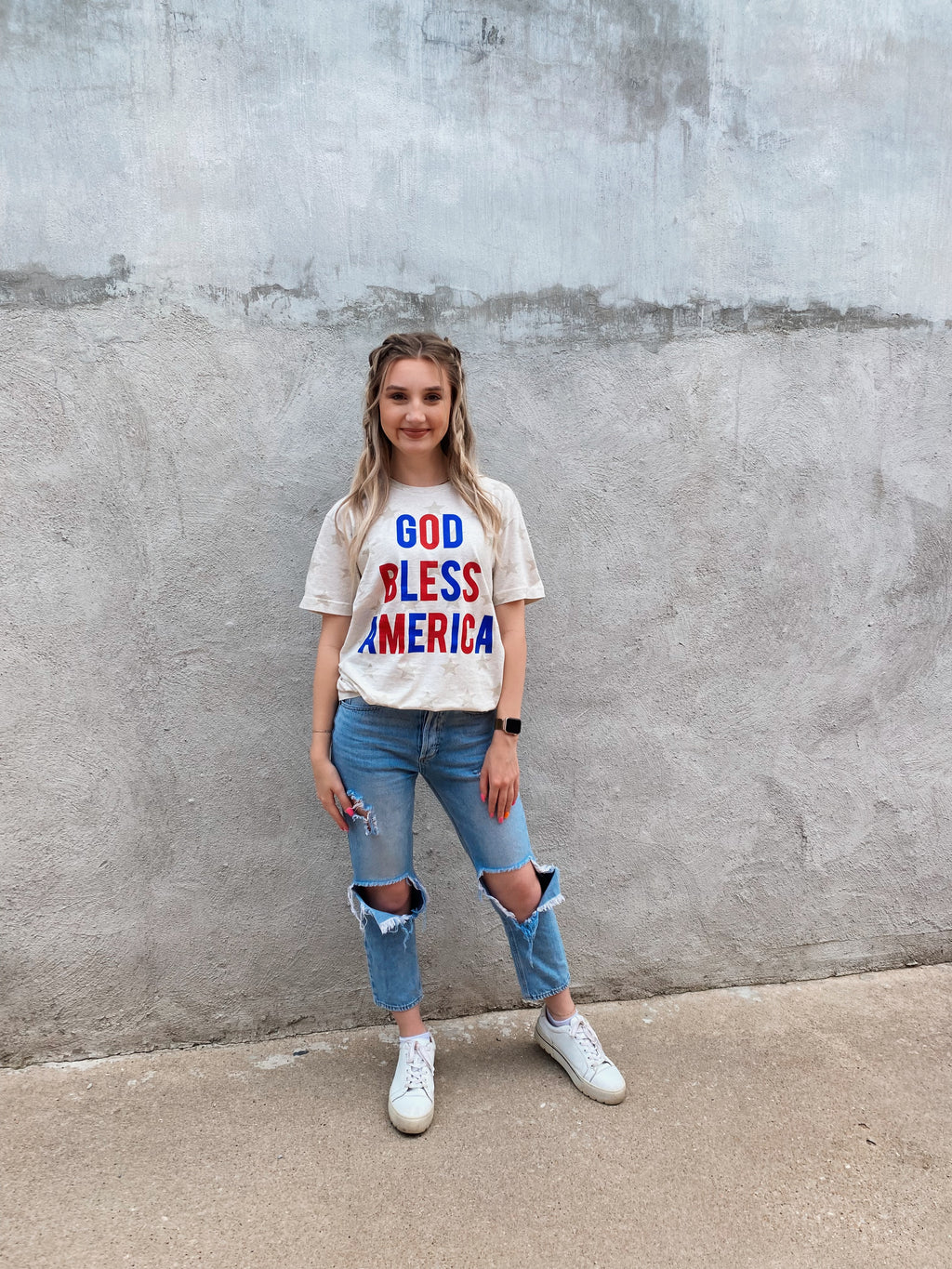 God Bless America Star Tee
