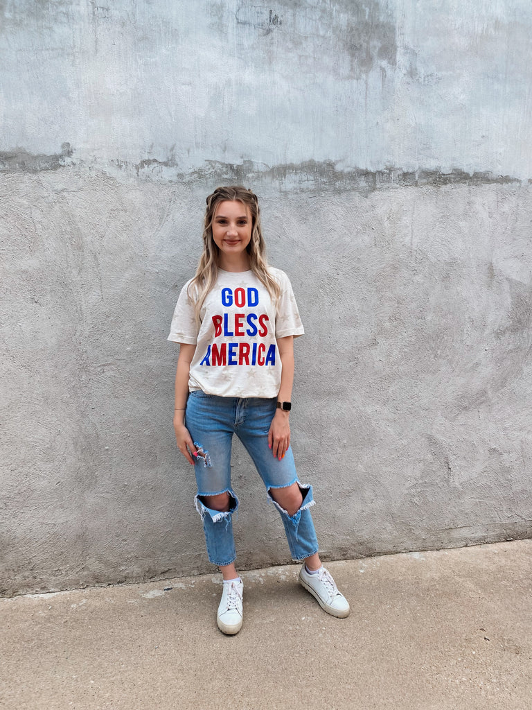 God Bless America Star Tee