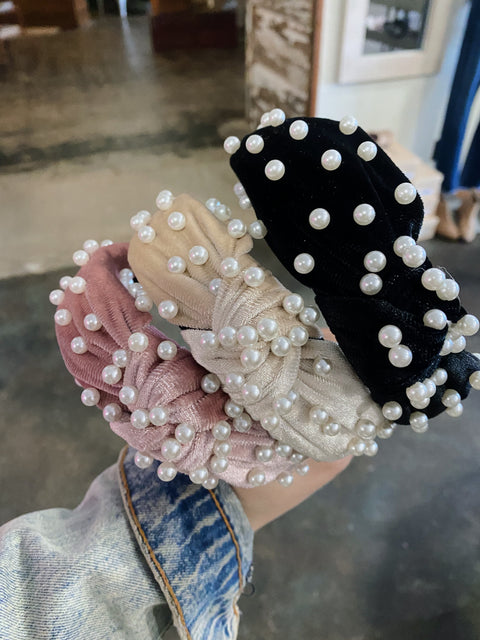 Knotted Pearl Headband